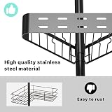 KEGII Telescopic Shower Caddy Corner Black Shower Shelf Bathroom Storage view 5