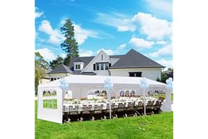 ANEUHS Outdoor Gazebo Canopy Wedding Party Tent Camping Shelter Commercial Instant Shelter Waterproof Tent with Removable Side Walls (10'x30' Five Sides)