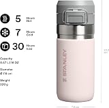 Stanley Quick Flip 0.47L Stainless Steel Water Bottle Rose Quartz view 2