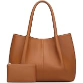 KKXIU Tote Bag for Women Vegan Leather Shoulder Purse Large Capacity Travel Bag