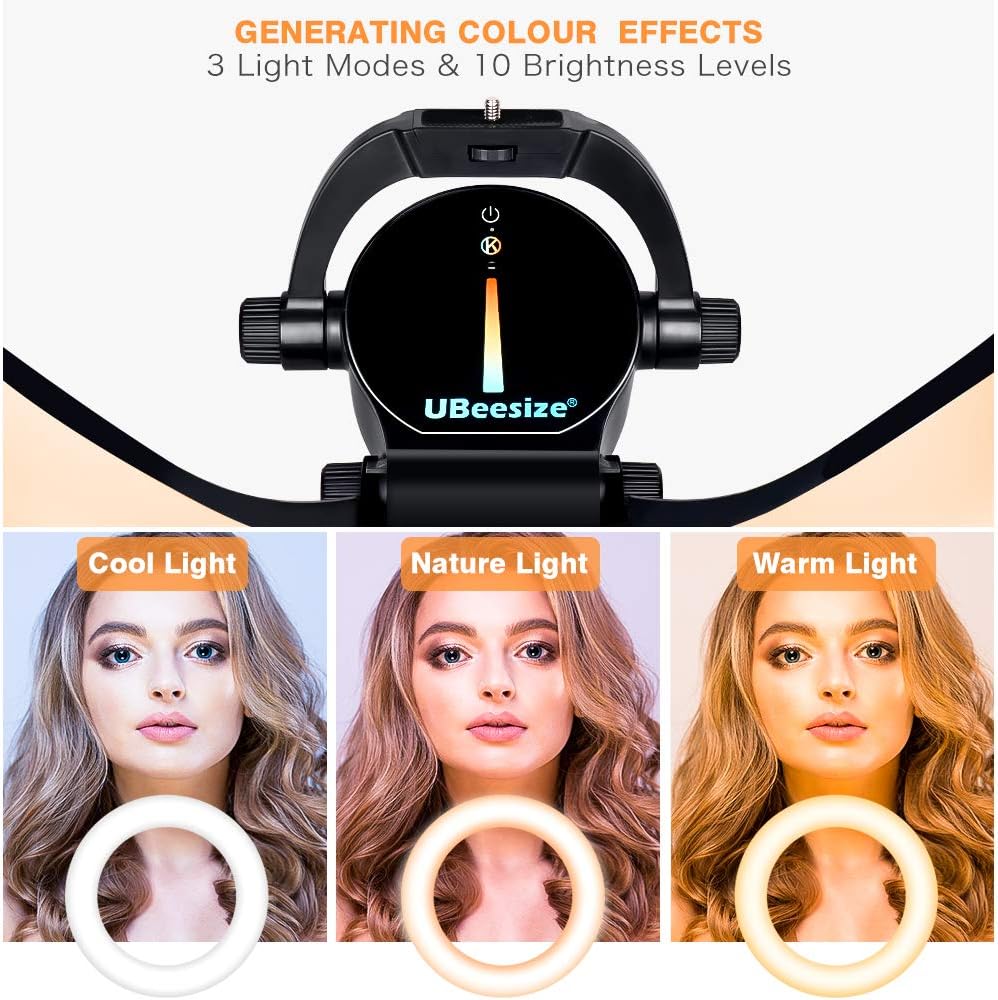 UBeesize Ring Light Kit: 17.5” Outer Led Ring Light with Wireless Control, Professional Bi-Color 3000K-6000K Circle Lights, Up to 5000Lux, Compatible with DSLR Cameras, Cell Phones and Webcams. : Camera & Photo
