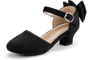 PANDANINJIA Wendy Girls Heels Dress Shoes Flower Girl Mary Jane Sandals Wedding Party Princess Shoes for Toddler Little Kid Big Kid