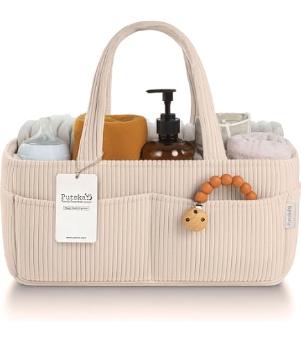 Organiseur De Couches Bébé Portable En Feutre - Panier Rangement Lingettes Et Affaires De Bébé
