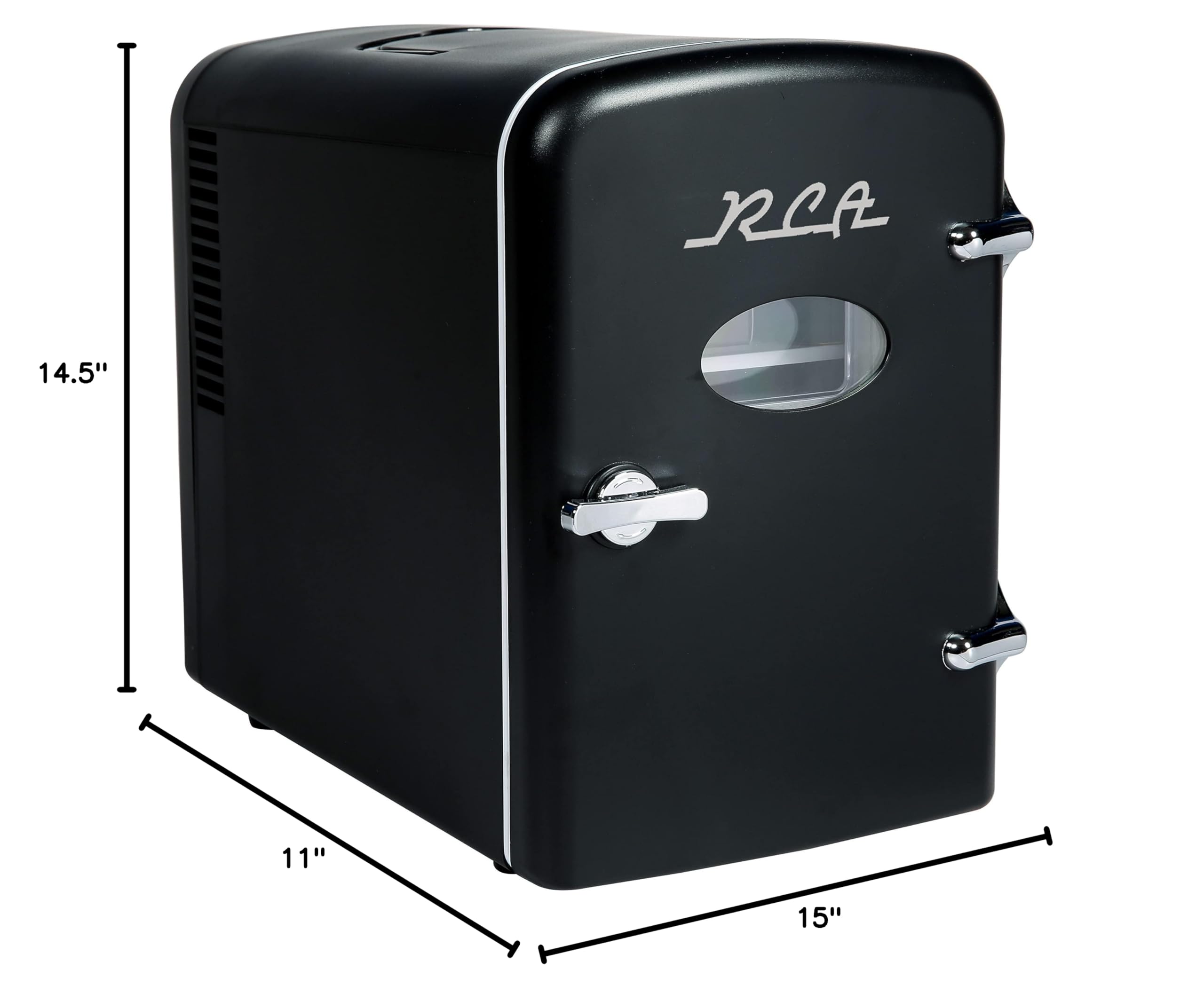 ARCTIC CHEF Mini Retro 6 Can Beverage Refrigerator-Black, RMIS129-BLACK, 0.15 Cubic feet