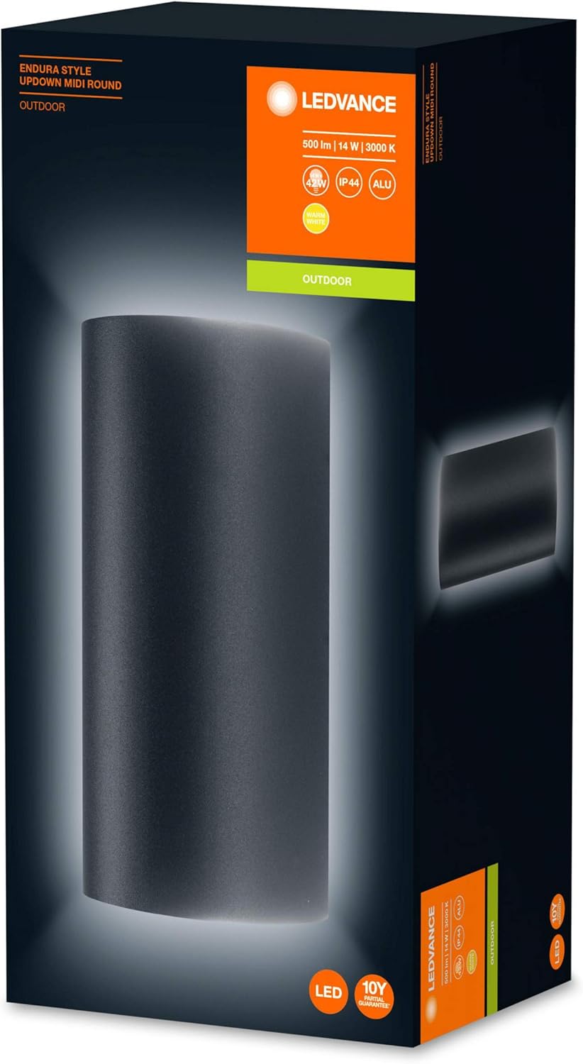 Wall and Ceiling luminaire LED: for Wall Endura© Style UPDOWN MIDI / 14 W, 220…240 V, Beam Angle: 70°, Warm White, 3000 K - Image 5