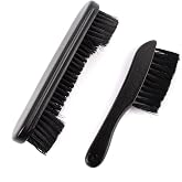 Framendino, Wooden Billiards Pool Table and Rail Brush Set Wood Billiard Cleaner Cleaning Tools Supplies (Black, 2 Pack)