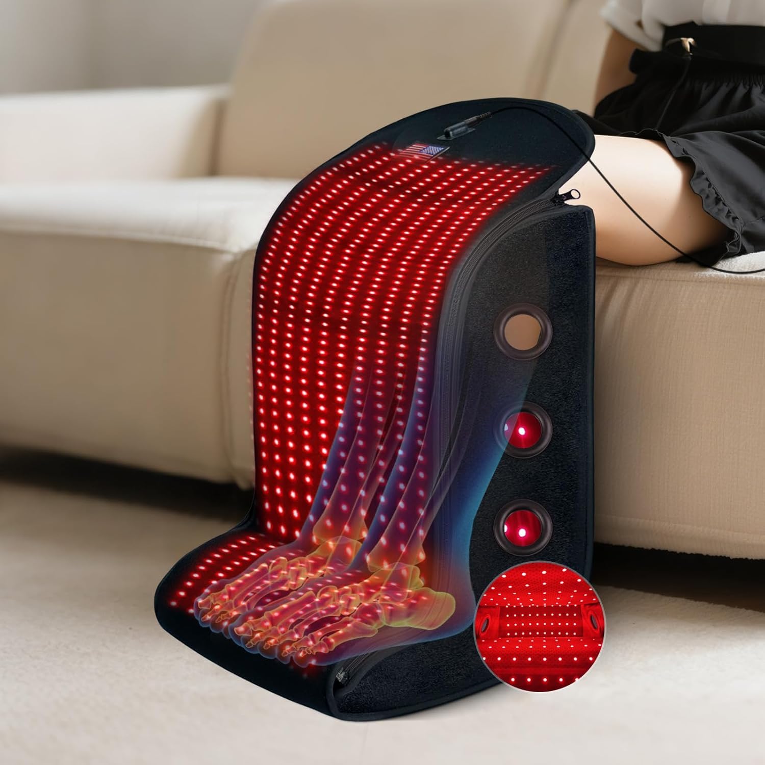 Photo 1 of Red-Light-Therapy-Feet-Legs,2026 Upgraded4 Therapy Modes,5-Level Intensity,10–90 Min Timer,Relieves Foot,Legs and Ankle Pain(13.8 * 11 * 18.1IN)