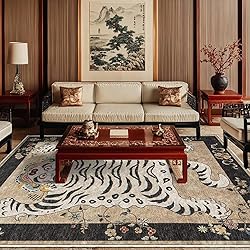 Pphcpx Tibetan Tiger Rug for Living Room 6x9 ft