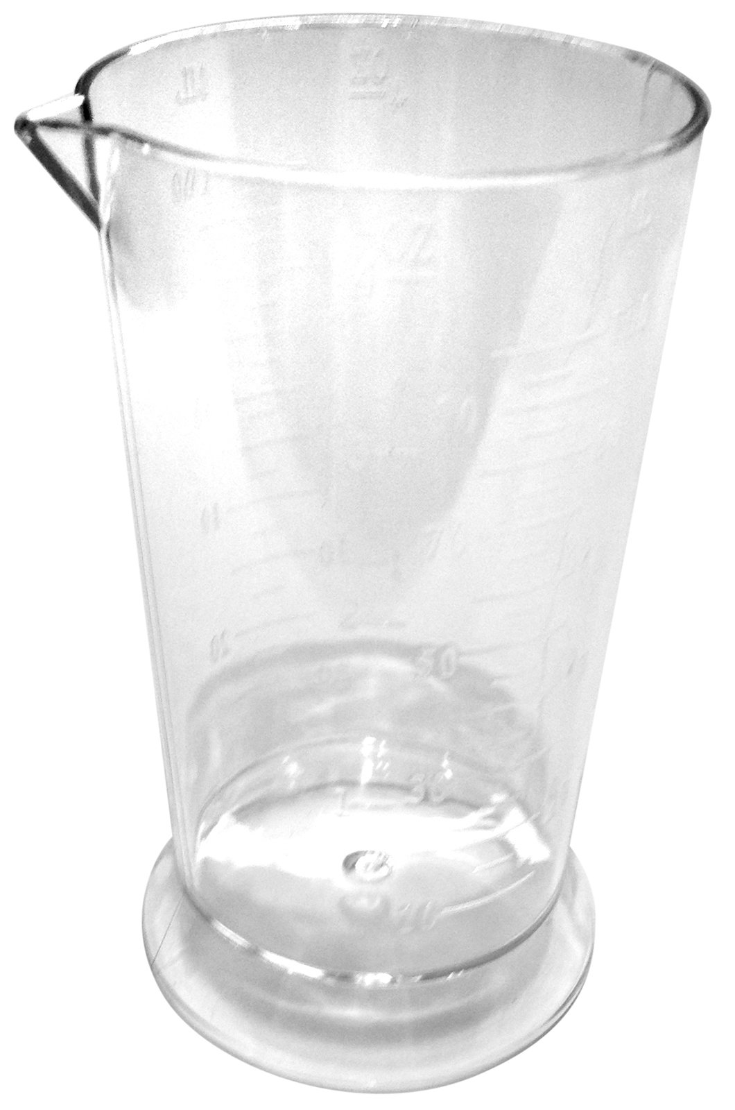 Professional Hairdresser's Plastic Measuring Jug for Hair Dye & Peroxide - 100 ml (Clear)