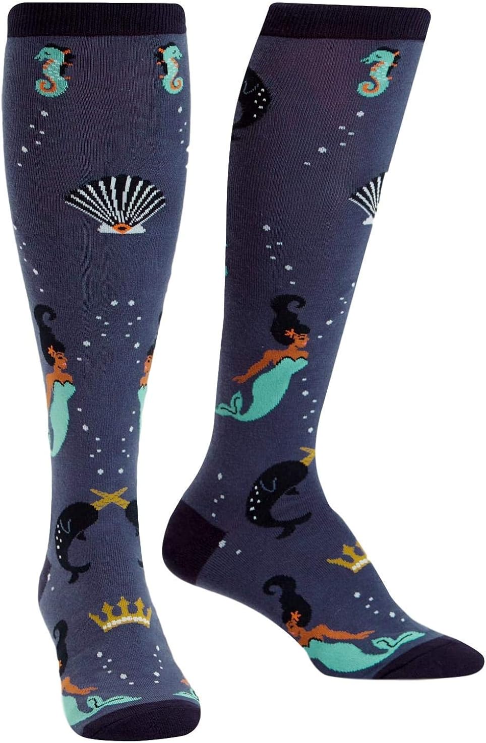 Deep Sea Queen Sock It To Me, Women's Knee High Funky Socks Amazon.co