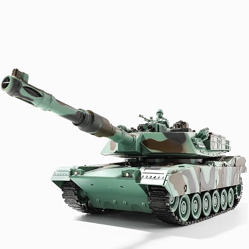 Char RC 1/30 – 2,4GHz – Rotation 270° – Effets Sonores – Batterie 500mAh – Modèle Q85 Vert – 3 Km/h – Programmable – Parfait Enfant – Cadeau