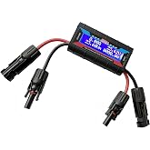 200A Digital Watt Meter Solar Panel Power Analyzer Voltage Current Tester | 4.8-100V high precision power monitor,backlit LCD screen,works for solar wind turbine,RC drone energy system testing