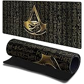 Head Case Designs Officially Licensed Assassin's Creed Logo 3D Heiroglyphics Origins Graphics 23.62 x 11.81 x 0.12 inches (600 x 300 mm) - L Gaming Office Desk PC Keyboard Mouse Mat Pad