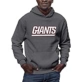 Hybrid Sports NFL - New York Giants - Core Logo - Men's and Women's Pullover Hooded Fleece Sweatshirt - Size Small - New York Giants - Heather Charcoal