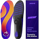 Move Game Day Performance Insoles - for Plantar Fasciitis, Arch Support, Basketball, Active Lifestyle, Running, and Athletics - Composite Heel and Reactive Stability (M 11-11.5 / WM 12.5-13)