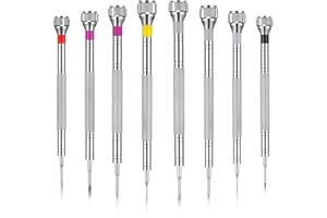 Chumia 8 Pieces Precision Jewelers Screwdriver Set, Micro Watch Repair Screwdriver Set 0.6-1.6 mm for Watch, Eyeglasses, Jewelry Work, Electronics Repair(Flathead, Phillips)