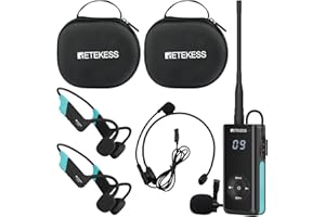 Retekess TT120 Swim Coach Communicator,Underwater Communicator,IP68 Waterproof,120M,Bone Conduction Swimming Headphones for Swimming Training,Coaching (1 Transmitter 2 Receivers)