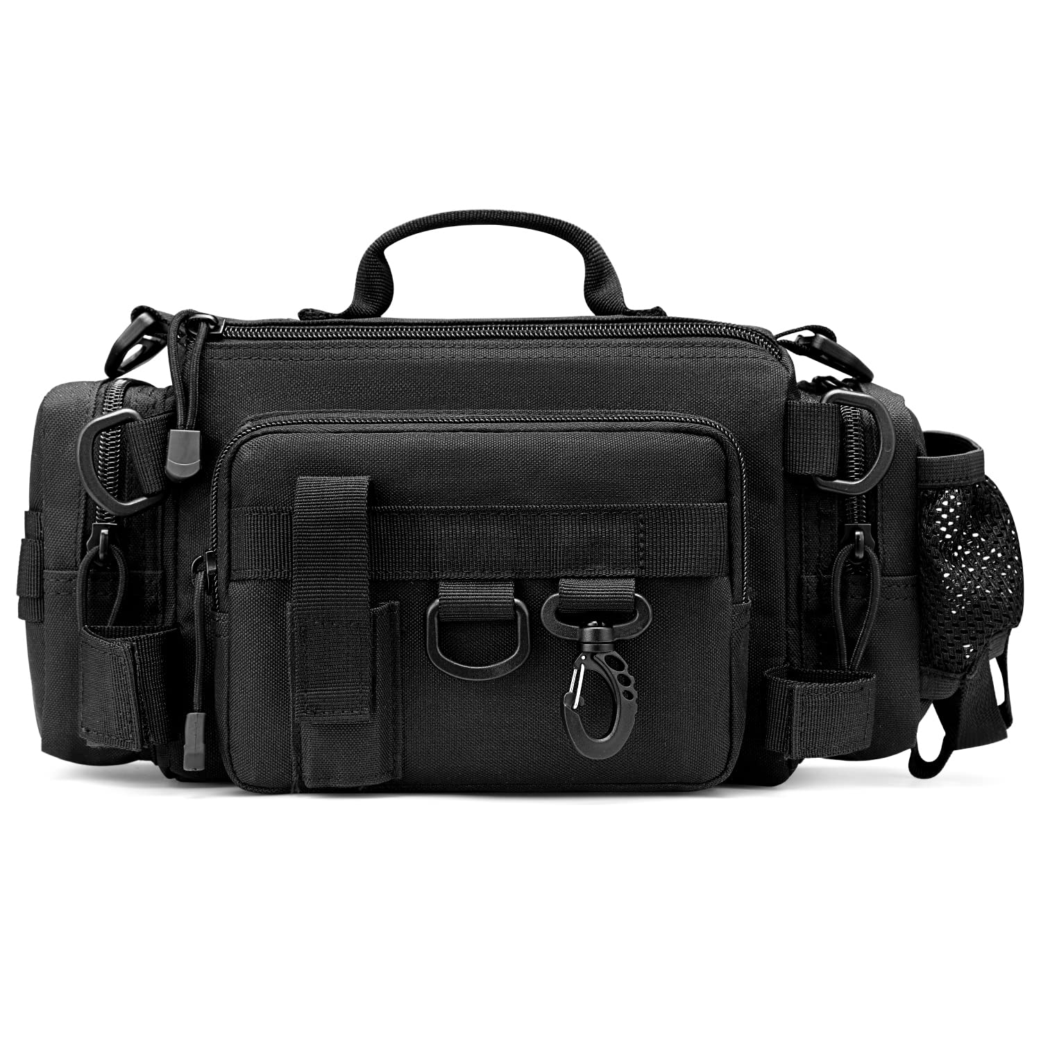 G4Free Fishing Tackle Bag Tactical Rod Holder Storage Waist Pack Outdoor Hunting Shoulder Rucksack for Camping Hiking Travelling