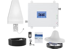 NAWESRVA Cell Phone Signal Booster for Home Office - for Verizon, AT&T, T-Mobile&More - GSM, UMTS, LTE - 2G/3G/4G - Mobile Amplifier Repeater - Up to 1614ft² Coverage - FCC Approved - U.S. Signal Standards