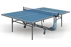 SWIFTFLYTE Magnus Table Tennis Table, 18mm (3/4”) MDF, Folds for Easy Storage, Ping Pong Table with Single Player Playback Mo