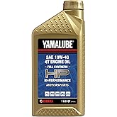 Yamaha Yamalube 10W-40 4T Full Synthetic Hi-Performance Engine Oil- 1 Quart, #LUB-10W40-FS-12