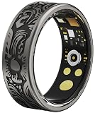 CNBRO Smart Ring Heart Rate Monitor Sleep Ring Fitness Tracker Blood Pressure Step Counter Calorie Pedometer Waterproof Health Vintage Smart Rings for Men Women Unique Anillo Inteligente