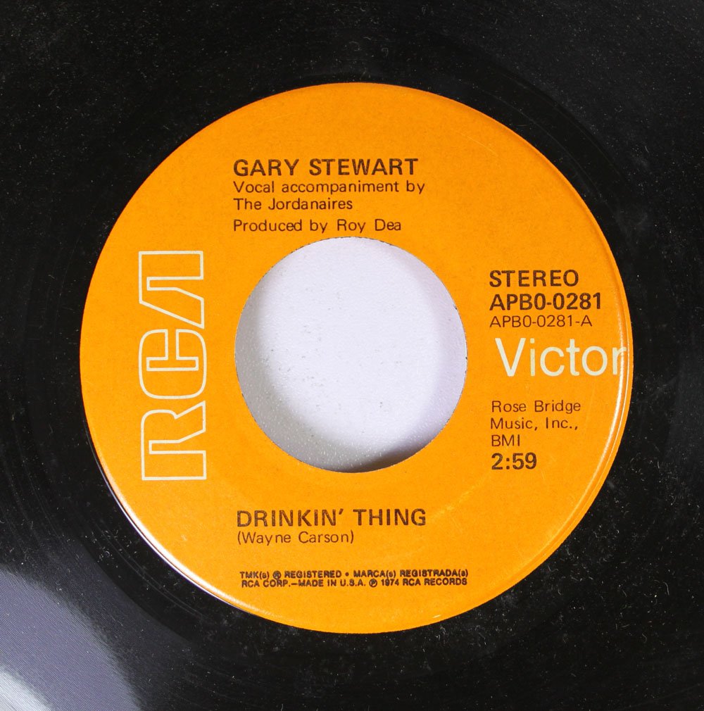 GARY STEWART DRAGGIN' SHACKLES/OUT OF HANDGARY STEWART 45 R.P.M