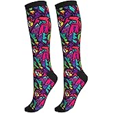 Guiteinyi Avocado Compression Socks Women Men Knee High Stock for Running Work Support Nurses Travel