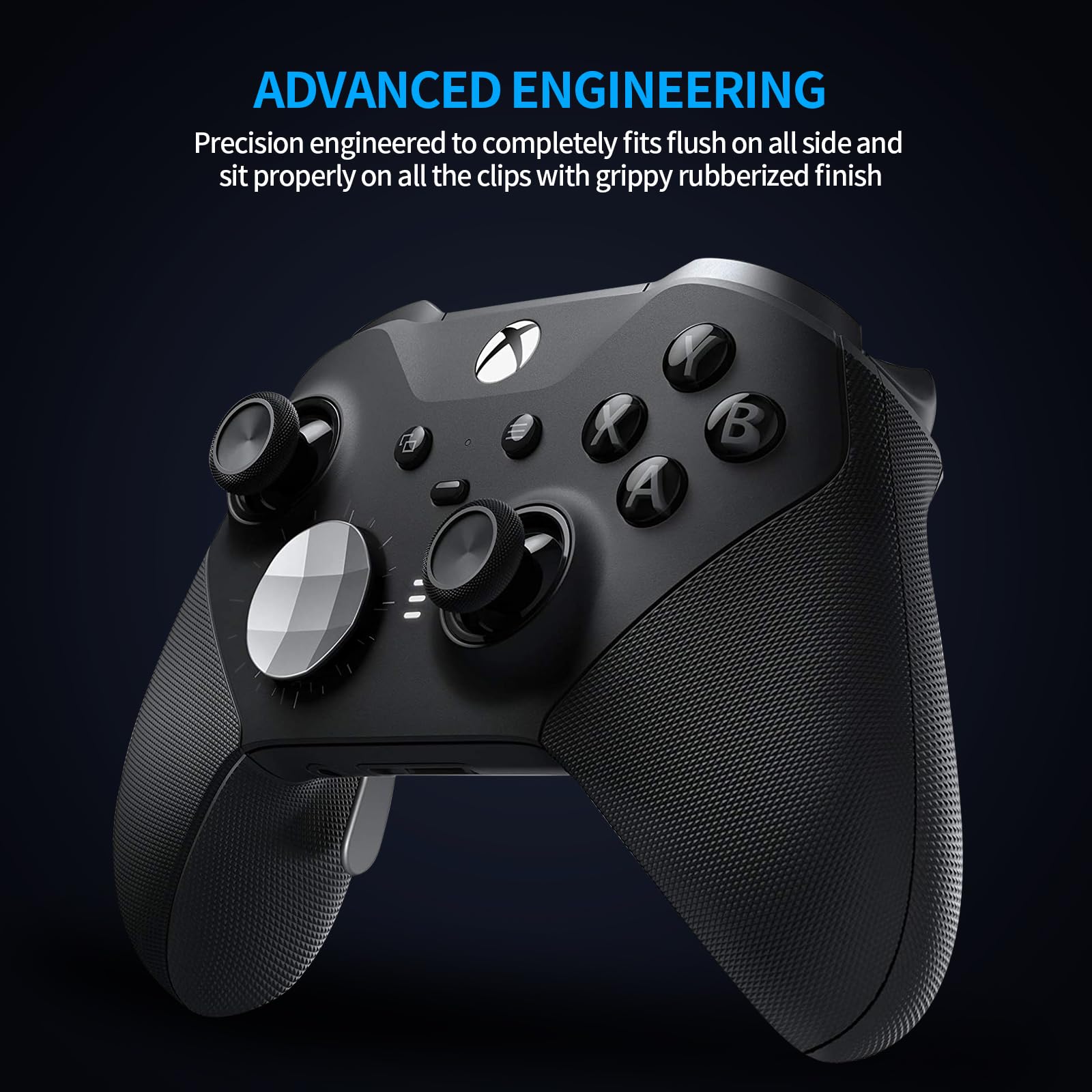 OEM Front Back Housing Shell Faceplate Grip Cover Replacement Repair Parts Accessories Kit for Xbox Elite Series 2 Controller