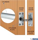 XFORT Satin Chrome Concealed Door Closer for Internal Doors Soft Close Auto view 5