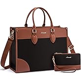 LOVEVOOK Laptop Bag for Women 15.6 lnch,Waterproof Laptops Tote Bags for Womens,Professional Work Bags for Women with Cup Holder,Large Laptop Purse Computer Briefcase Office Teacher Clutch Bag,2 PCS