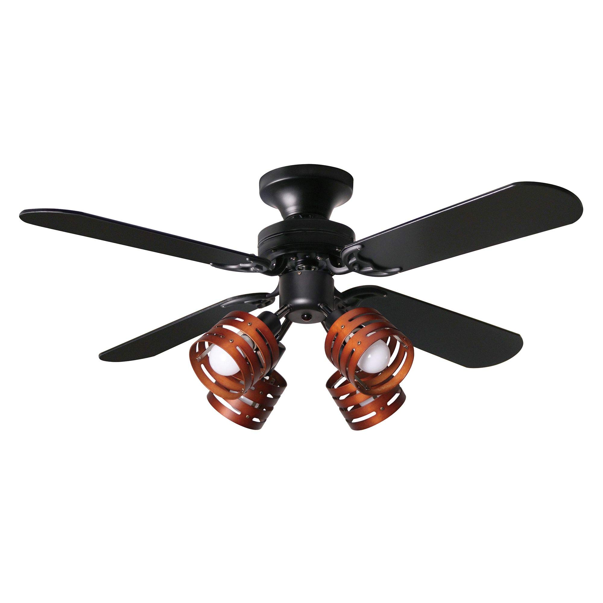 Parrot Uncle Ceiling Fan Light, Reversible, Remote Control, LED Compatible, Energy Saving, Air Flow Control, Ceiling Light, Living Room, Ceiling Fan, Cooling Effect, Japanese Instruction Manual