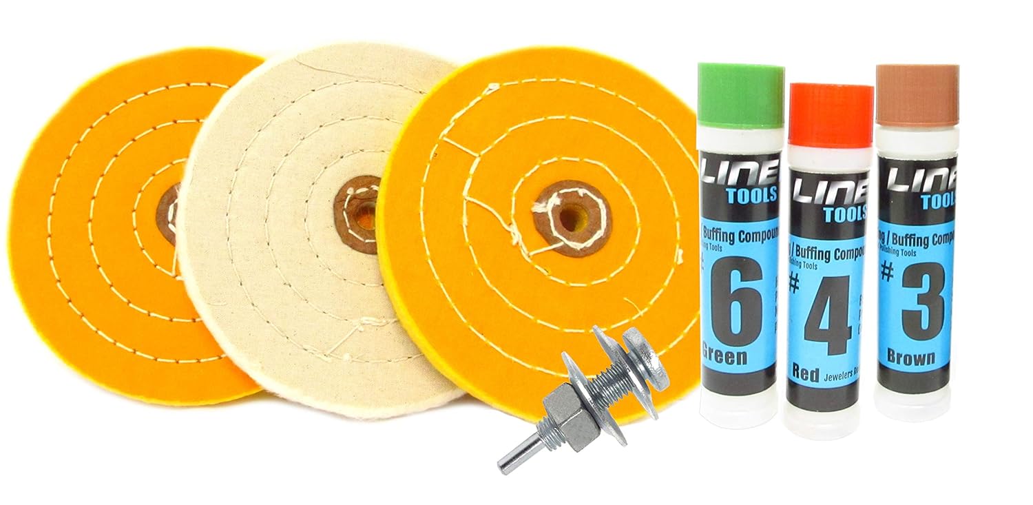 6 Inch Wheel Metal Buffing Polishing Kit for Drill Copper and Brass