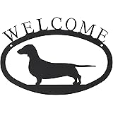 Village Wrought IronDachshund Dog Welcome Home Sign Small