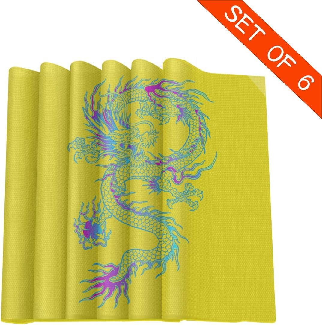 Best Dragon Placemats For Dining Table Set Of 6