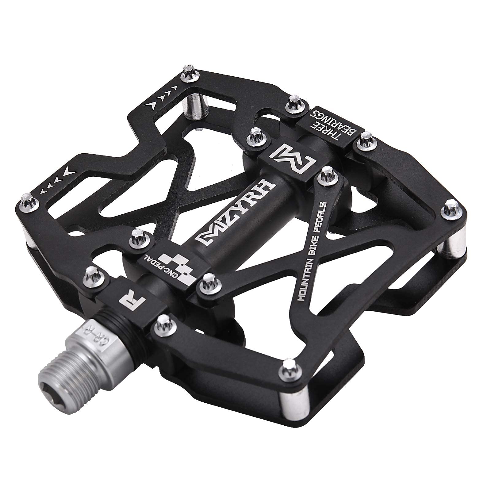 MZYRH Mountain Bike Pedals, Ultra Strong Colourful CNC Aluminium Alloy Machined 9/16 Inch Wheel Seal 3 Bearings Tyre Resistant Waterproof Anti-Dust
