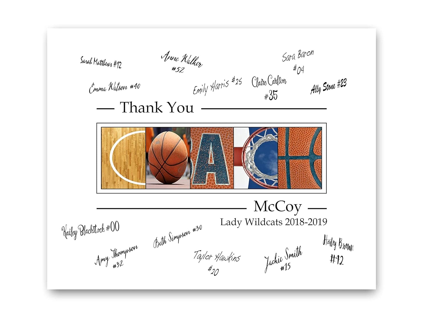 Basketball Coach Gift Coach Appreciation Gift End of