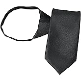 Mealah Men's Ties Solid Color Formal Neckties - Classic Black Ties for Wedding Party Business Graduation