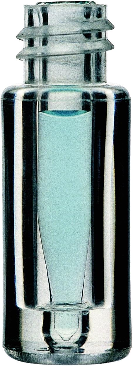 Glastic TPX/Glass 8-425 Screw Thread Insert Vial, 100µL Capacity (Pack of 100)