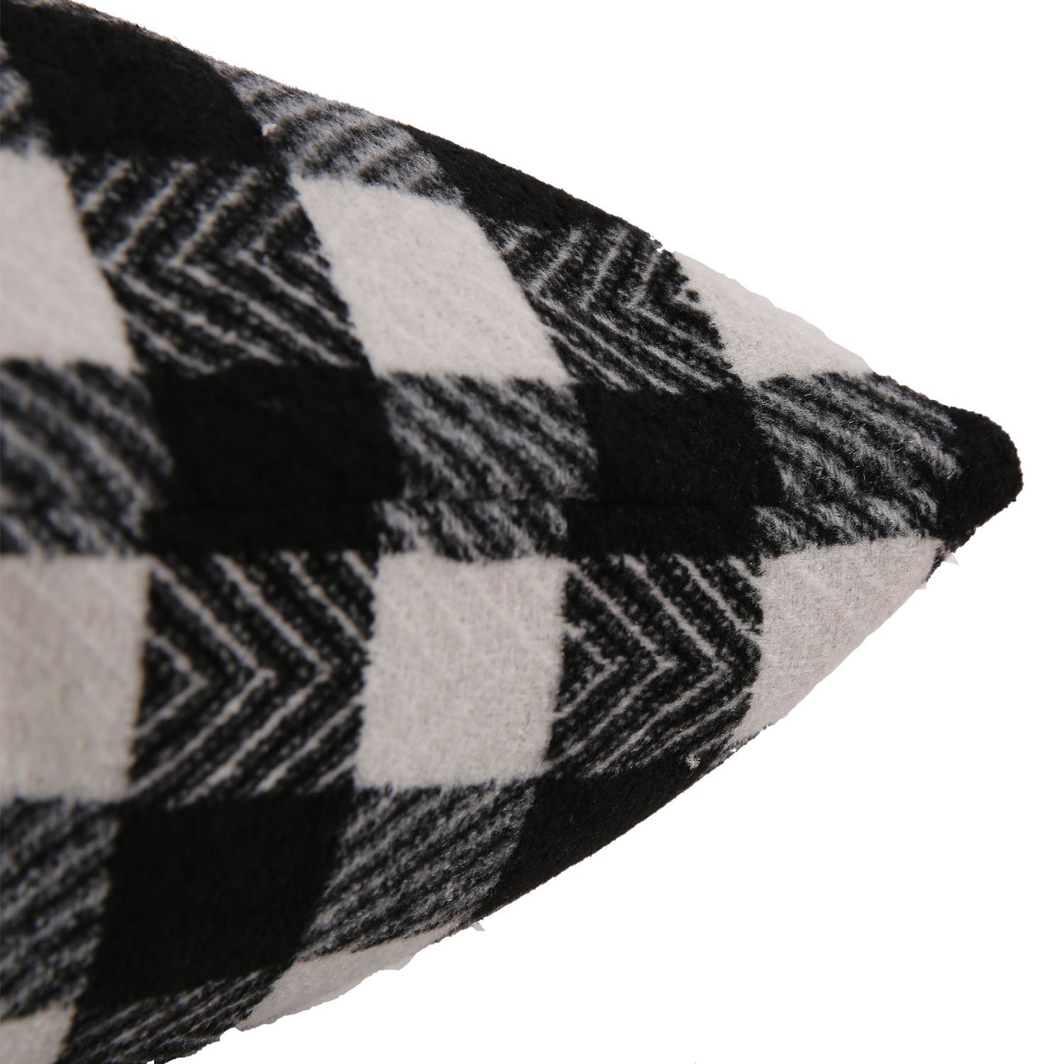 Deconovo Black and White Retro Checkered Plaid Throw Pillow Cover