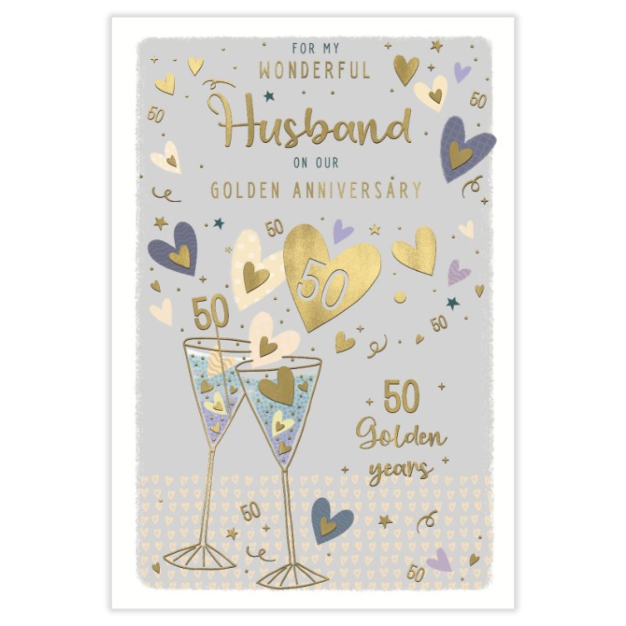 For My Husband on our Golden 50th Wedding Anniversary Card icg