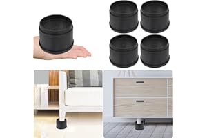 MYMULIKE Bed Risers 2 Inch Set of 4 Pieces,Furniture Risers Bed Lifts Risers,Adjustable Bed Frame Risers,Heavy Duty Bed Lifts Risers for Table, Sofa, Couch, Desk