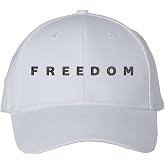 Freedom Embroidered Baseball Cap | Charlie Kirk Political Patriotic Last Moment Inspired Hat for Men &amp; Women, White