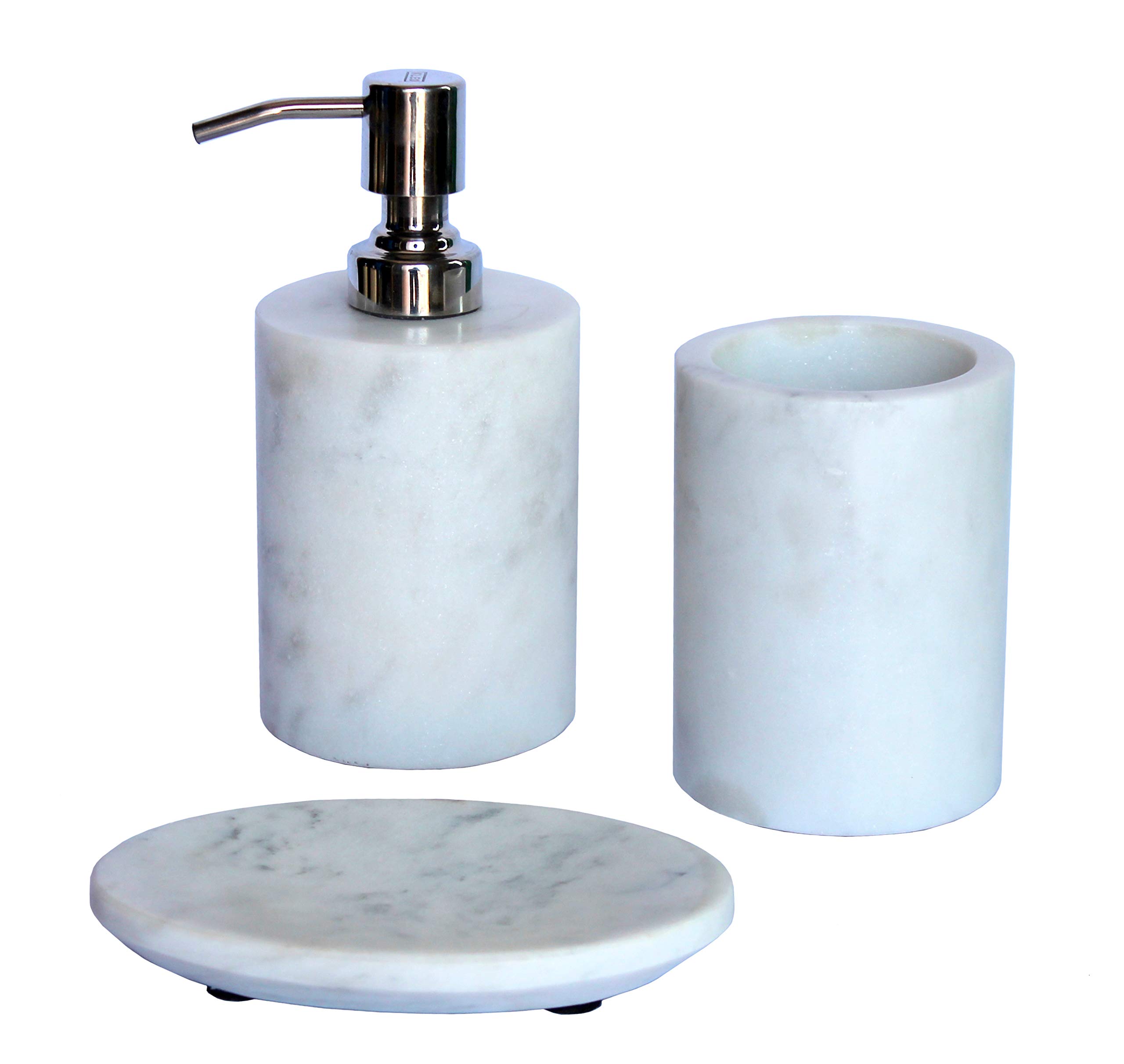 Kleo Bathroom Accessory Set Made From Natural Stone Bath Accessories Set Includes Soap Dispenser