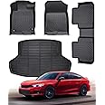 for Honda Civic Floor Mats 2022 2023 2024 2025 Sedan, Custom Fit All-Weather TPE Rubber Car Floor Liners and Trunk Cargo Mat Full Set for Civic 11th Gen Accessories 2022-2025, 4PCS