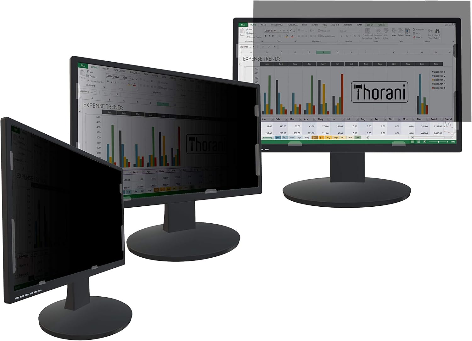 Thorani Premium Privacy Screen Protector Protects Your Display (527X297 Mm) (Adhesive Pads/Retaining Tab