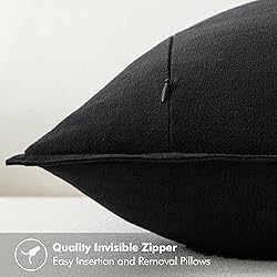 MIULEE Decorative Linen Pillow Covers 18x18 Inch