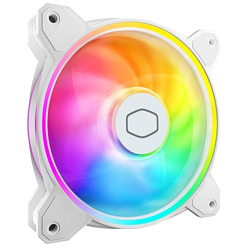 Cooler Master MasterFan MF140 Halo² White PC Case|Liquid Cooler