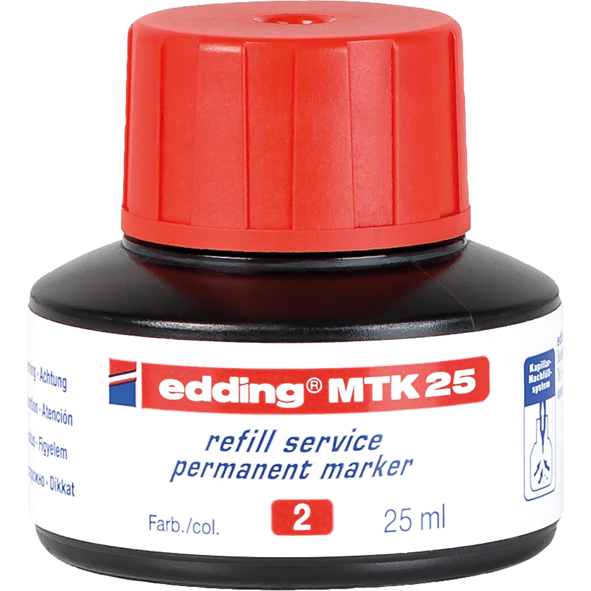 Edding 25 Refill Service 4-MTK25002 e-MTK Permanent Marker 25 ml Red — image 1