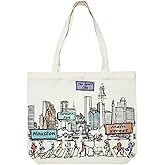 Beary Blu Cities Around the World Artwork Tote Bag Series- Designed in the USA, 17"x14", Double Sided Print, Souvenir & Gift
